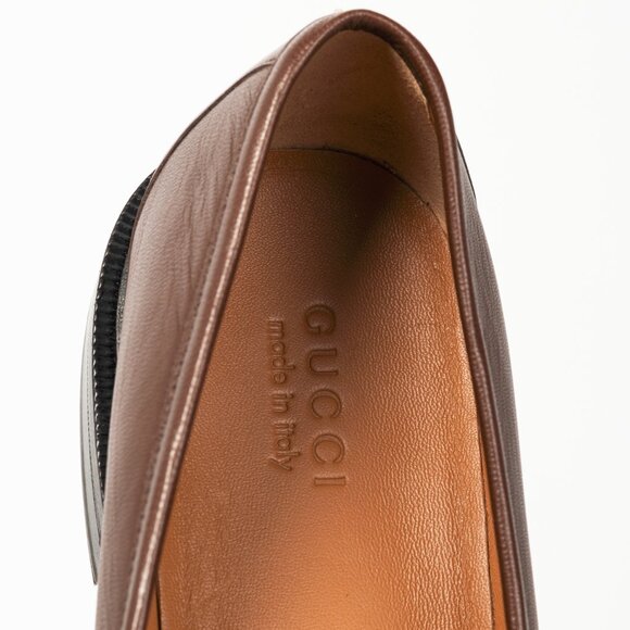 Gucci Wislet Brown Sugar Mandala Goat Horsebit Loafers - Picture 9 of 11